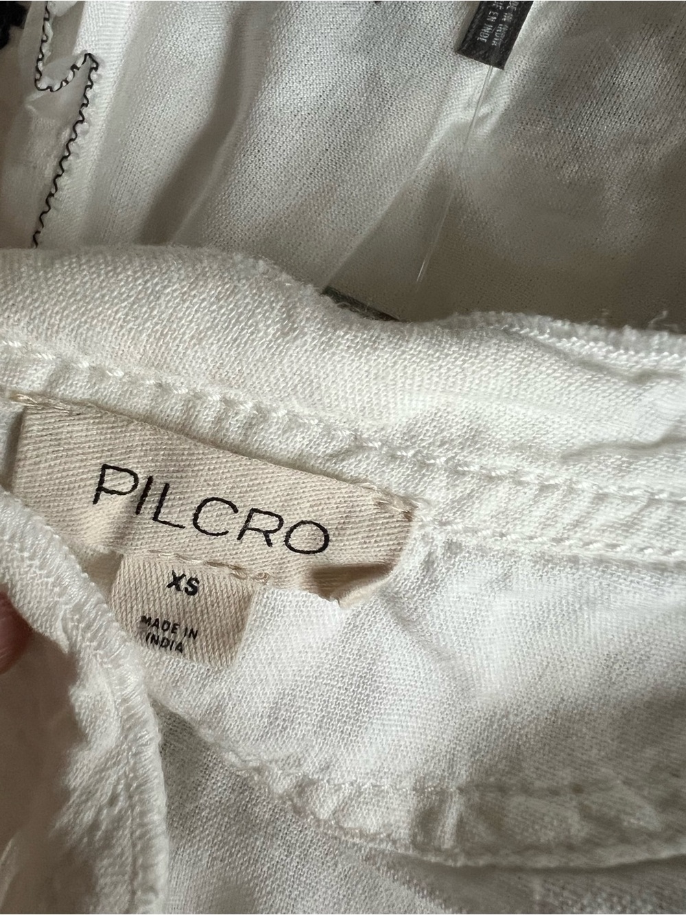 Pilcro White Cotton Short Puff-Sleeve Peasant Top - Picture 5 of 5
